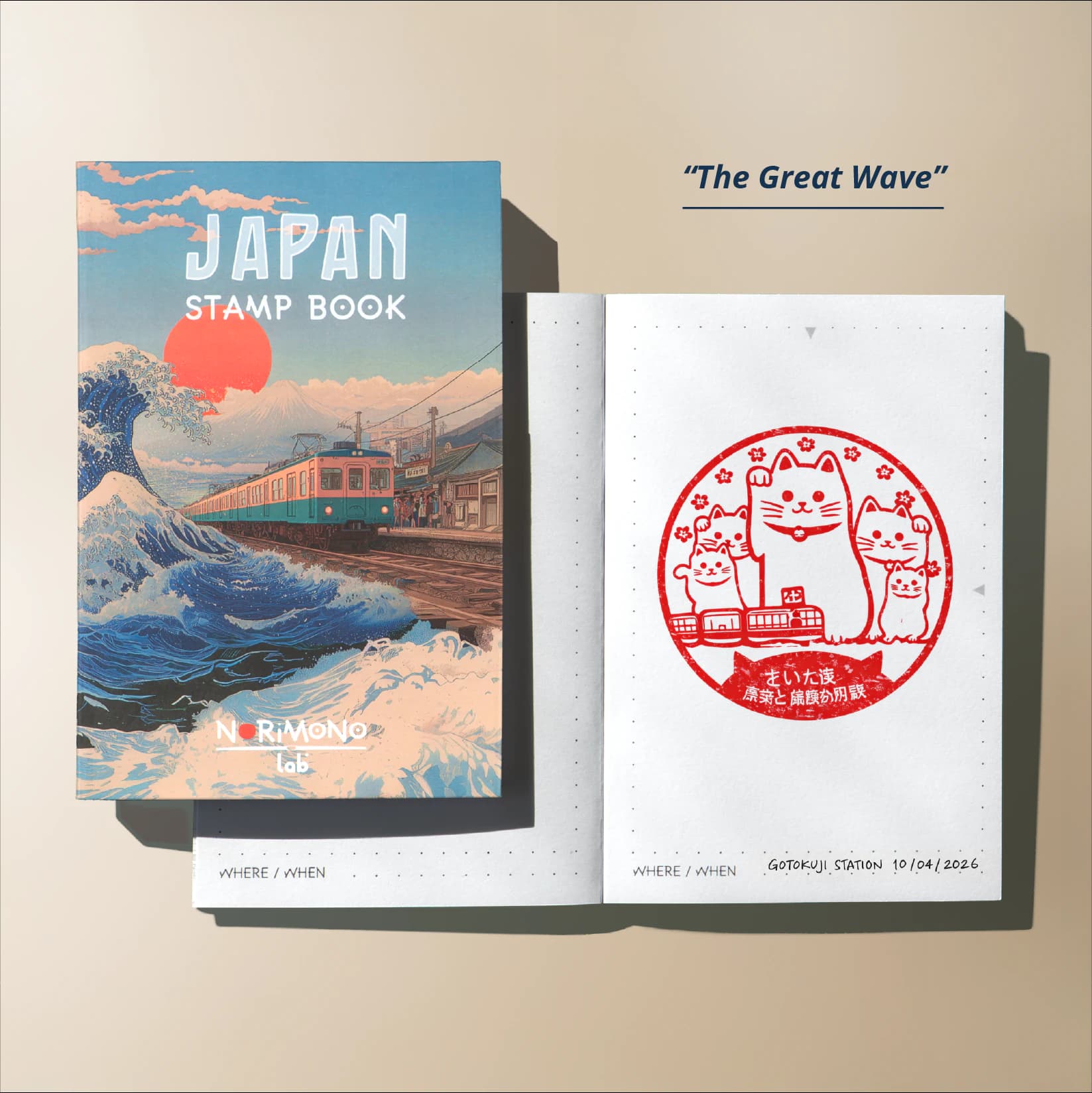 Cover with flap and trip planner inside