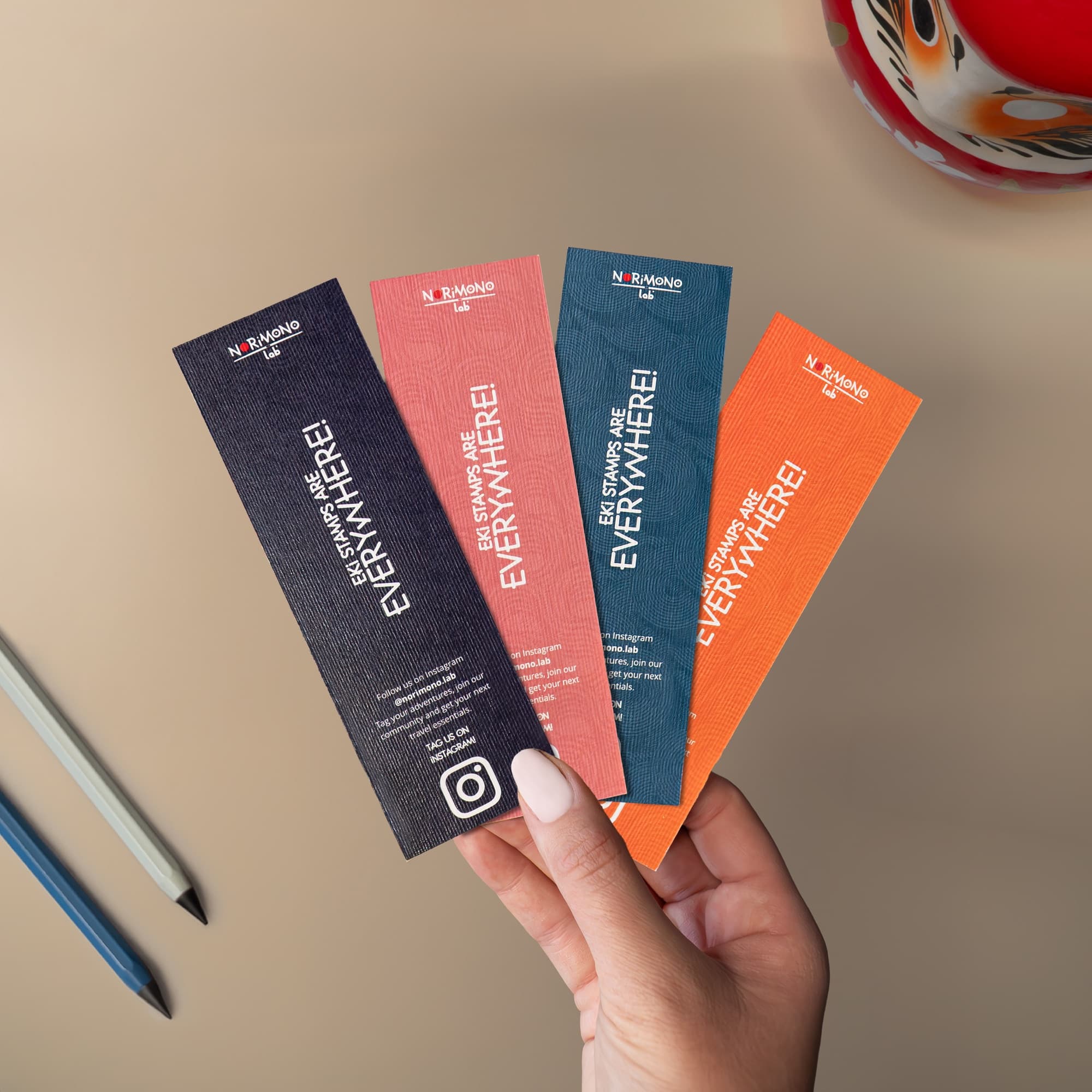 A matching bookmark with every cover